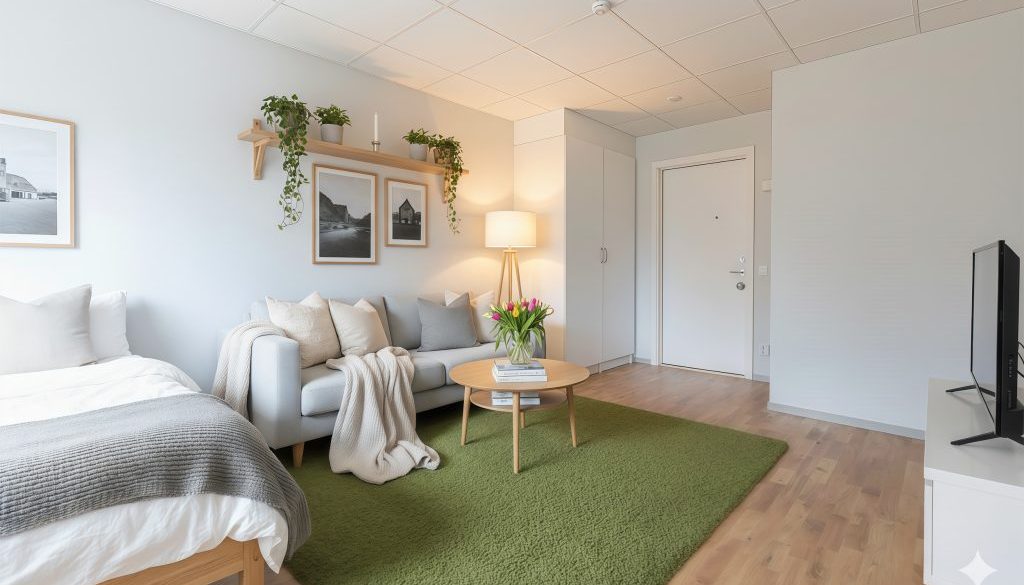 Foto Studentgatan dubblett AI-inredd