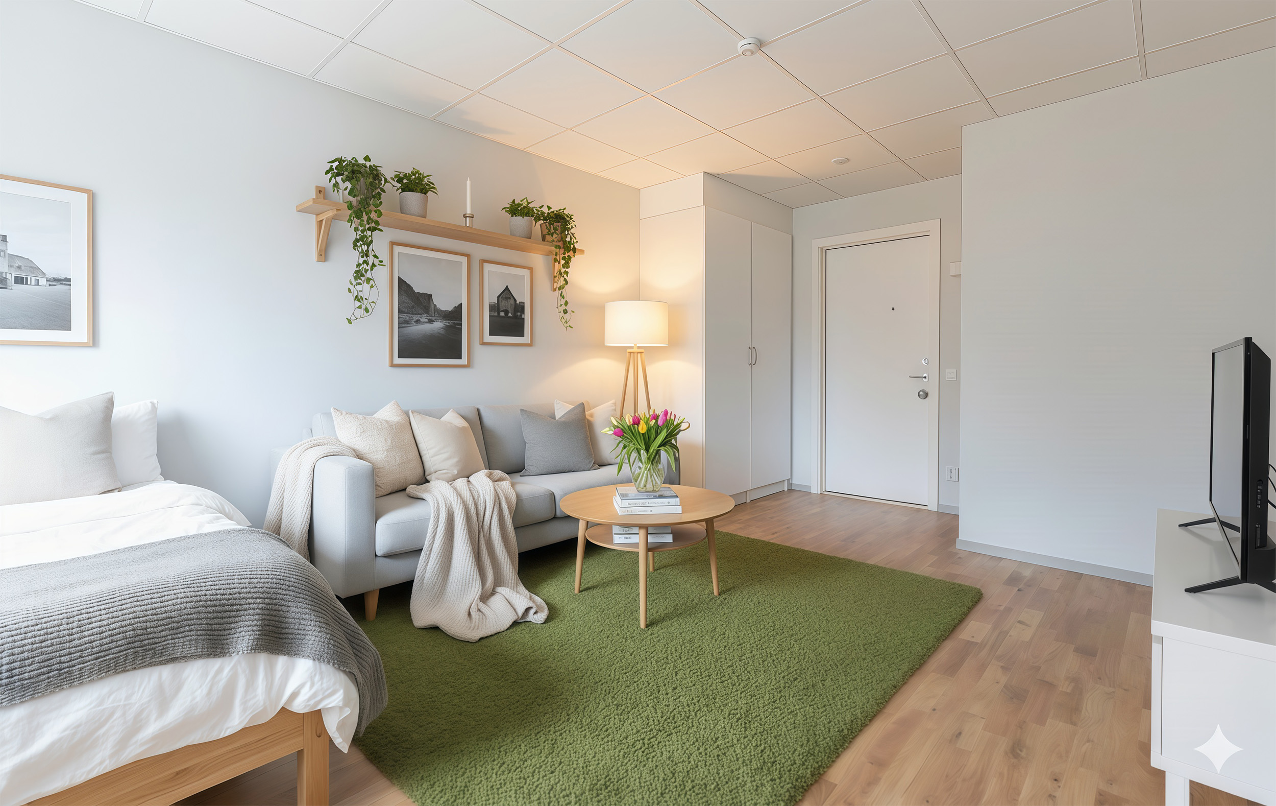 Foto Studentgatan dubblett AI-inredd